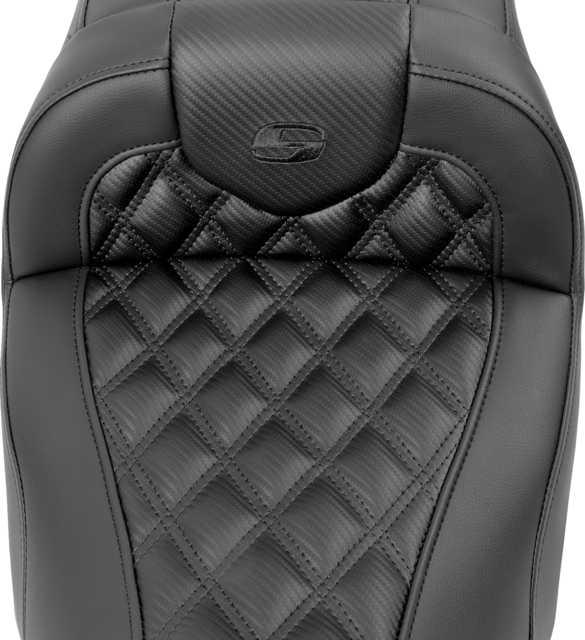 SADDLEMEN RoadSofa™ Seat - without Backrest - Carbon Fiber - Lattice Stitch - FLTR/FLHX '23-'24 823-07-20600 — image 2