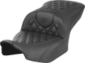 SADDLEMEN Heated Roadsofa™ Seat - Carbon Fiber - Lattice Stitch - w/o Backrest - FLT/FLH '23-'24 823-07-206A0 — image 1