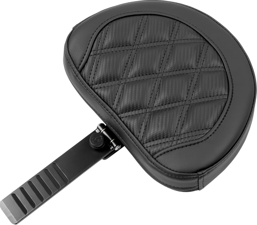 SADDLEMEN RoadSofa™ Seat - with Backrest - Carbon Fiber - Lattice Stitch - FLTR/FLHX '23-'24 823-07-206B0 — image 4