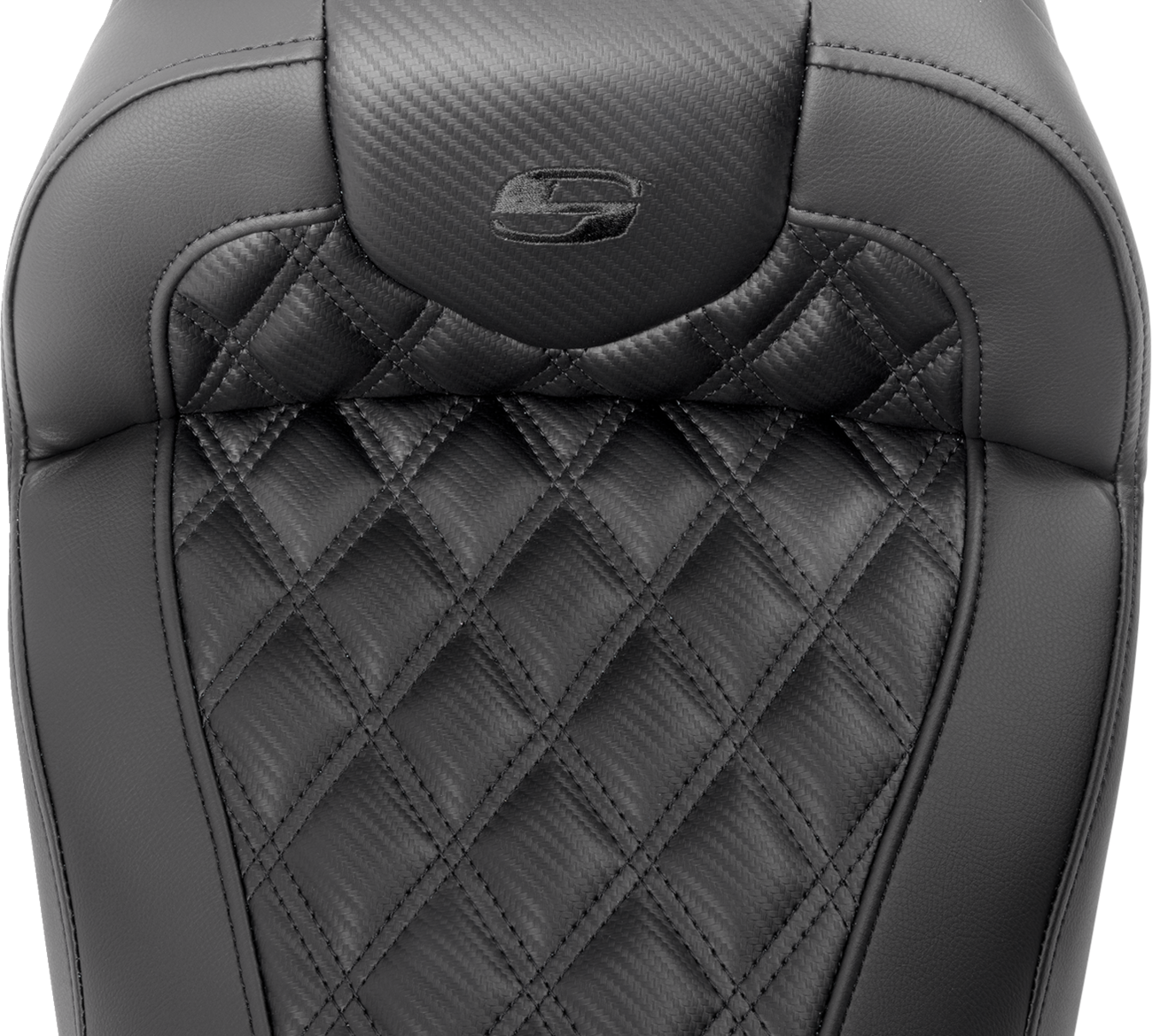 SADDLEMEN RoadSofa™ Seat - with Backrest - Carbon Fiber - Lattice Stitch - FLTR/FLHX '23-'24 823-07-206B0 — image 5