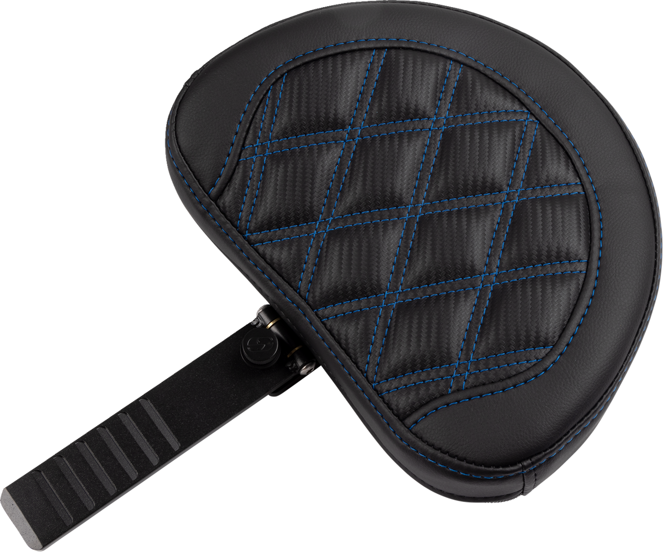 SADDLEMEN RoadSofa™ Seat - with Backrest - Carbon Fiber - Lattice Stitch - Blue Stitch - FLTR/FLHX '23-'24 823-07-206B1 — image 4