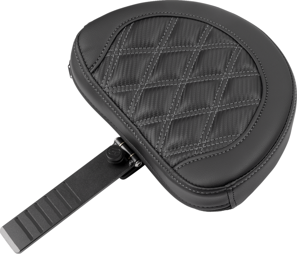 SADDLEMEN RoadSofa™ Seat - with Backrest - Carbon Fiber - Lattice Stitch - Gray Stitch - FLTR/FLHX '23-'24 823-07-206B2 — image 4