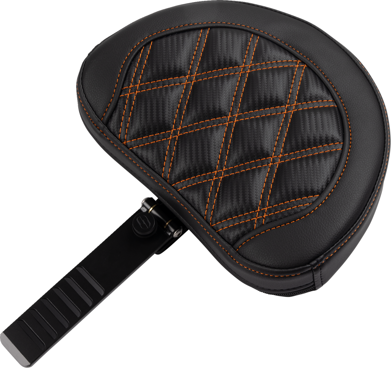 SADDLEMEN RoadSofa™ Seat - with Backrest - Carbon Fiber - Lattice Stitch - Orange Stitch - FLTR/FLHX '23-'24 823-07-206B3 — image 4