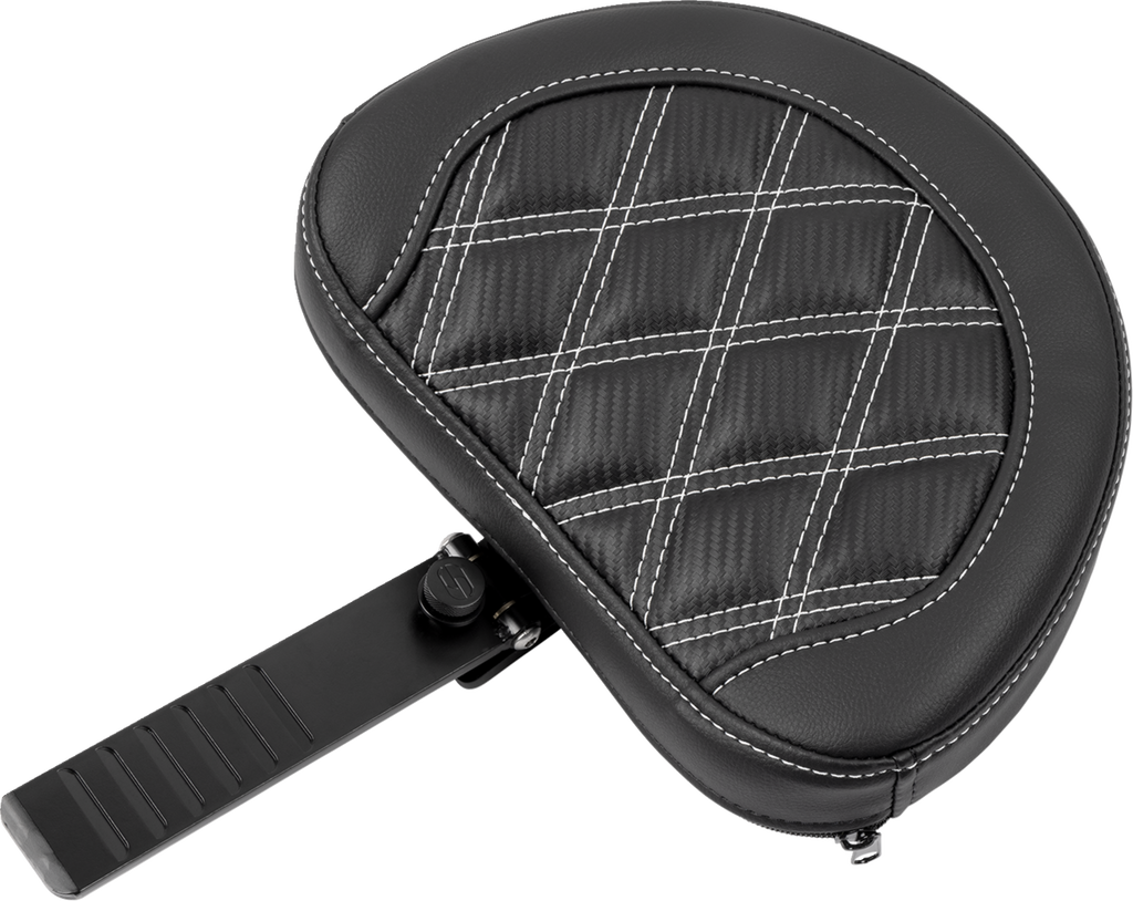 SADDLEMEN RoadSofa™ Seat - with Backrest - Carbon Fiber - Lattice Stitch - White Stitch - FLTR/FLHX '23-'24 823-07-206B6 — image 5