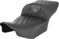 SADDLEMEN Roadsofa™ Extended Reach Seat - without Backrest - Lattice Stitch - Dark Gray Stitch - FL/FX '23-'24 823-07-20702 — image 1