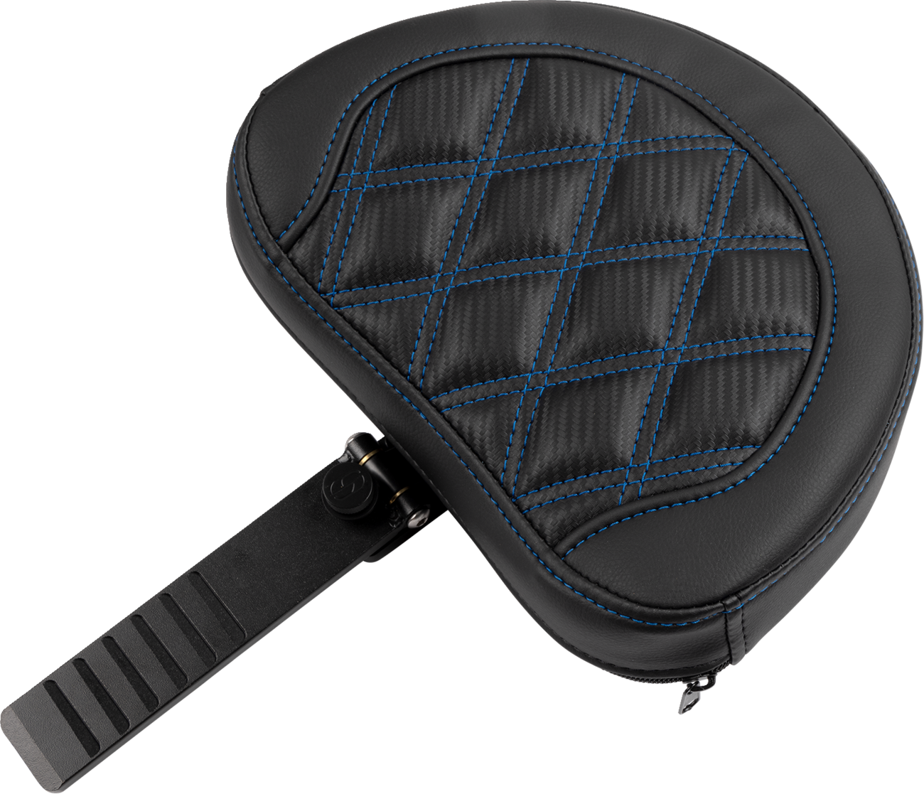 SADDLEMEN Roadsofa™ Extended Reach Seat - with Backrest - Lattice Stitch - Blue Stitch - FLTR/FLHX '23-'24 823-07-207B1 — image 4