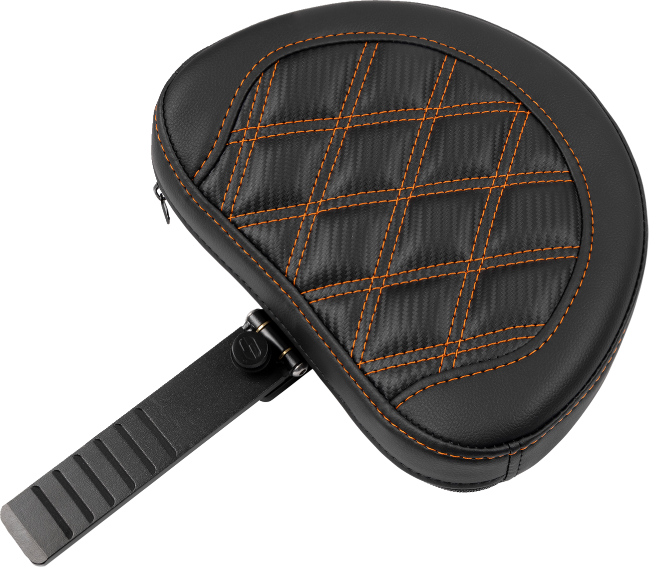 SADDLEMEN Roadsofa™ Extended Reach Seat - with Backrest - Lattice Stitch - Orange Stitch - FLTR/FLHX '23-'24 823-07-207B3 — image 2