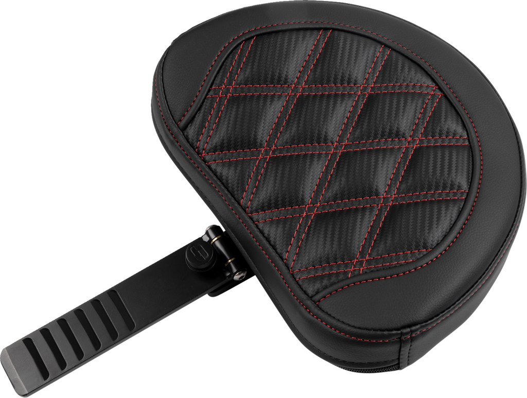 SADDLEMEN Roadsofa™ Extended Reach Seat - with Backrest - Lattice Stitch - Red Stitch - FLTR/FLHX '23-'24 823-07-207B4 — image 4