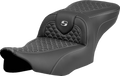 SADDLEMEN Roadsofa™ Seat - Dragon Scale Stitch - Silver Stitch - w/o Backrest - FLTR/FLHX '23-'24 823-07-20805 — image 1