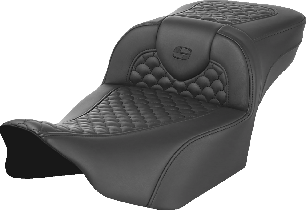 SADDLEMEN Roadsofa™ Seat - Dragon Scale Stitch - w/o Backrest - Extended Reach - FLTR/FLHX '23-'25 823-07-20900 — image 1