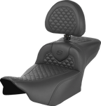 SADDLEMEN Roadsofa™ Seat - Dragon Scale Stitch - w/ Backrest - Extended Reach - FLTR/FLHX '23-'25 823-07-209B0 — image 1