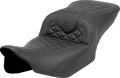 SADDLEMEN RoadSofa™ Tri Gripper Seat - Standard Reach - No Backrest - FLH/FLT '23-'24 823-07-21000 — image 1
