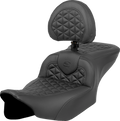 SADDLEMEN RoadSofa™ Tri Gripper Seat - Standard Reach - w/ Backrest - FLH/FLT '23-'24 823-07-210B0 — image 1