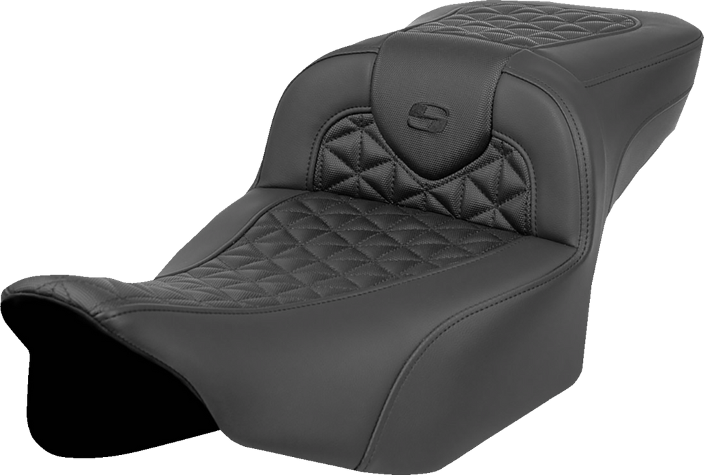 SADDLEMEN RoadSofa™ Tri Gripper Seat - Extended Reach - w/o Backrest - FLH/FLT '23-'24 823-07-21100 — image 1