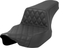 SADDLEMEN Step-Up Seat - Front Lattice Stitch - Black - Extended Reach - FL '23-'24 823-07E-172 — image 1