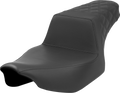 SADDLEMEN Step-Up Seat - Rear Lattice Stitch - Black - Extended Reach - FL '23-'24 823-07E-173 — image 1