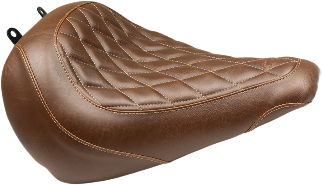 MUSTANG Wide Tripper™ Solo Seat - without Backrest - Diamond - Brown - FLFB/S '18-'25 83023 — image 1