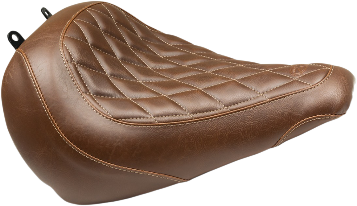 MUSTANG Wide Tripper™ Solo Seat - without Backrest - Diamond - Brown - FLFB/S '18-'25 83023 — image 1