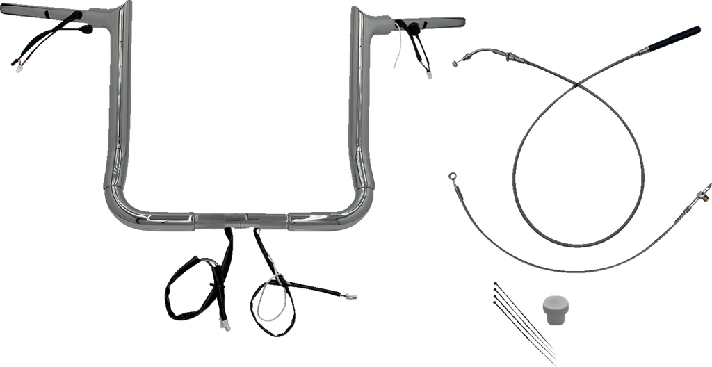 FAT BAGGERS INC. 1-1/2" EZ Install Pointed Top Handlebar - 14" - Chrome 849014 — image 1