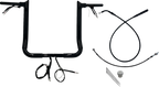 FAT BAGGERS INC. EZ Install Wired Handlebar Kit - 1-1/2" - Pointed Top - 16" - Black 849016-B — image 1