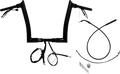 FAT BAGGERS INC. 1-1/2" EZ Install Pointed Top Handlebar - 12" - Black 849912-B — image 1