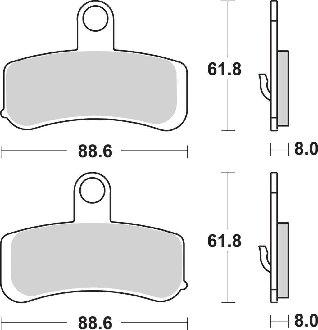 SBS Sintered Brake Pads - Harley-Davidson 853H.HS — image 2