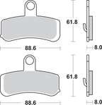 SBS Sintered Brake Pads - Harley-Davidson 853H.HS — image 2