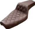 SADDLEMEN Step-Up Seat - Front Lattice Stitch - Brown - XL 879-03-172BR — image 1