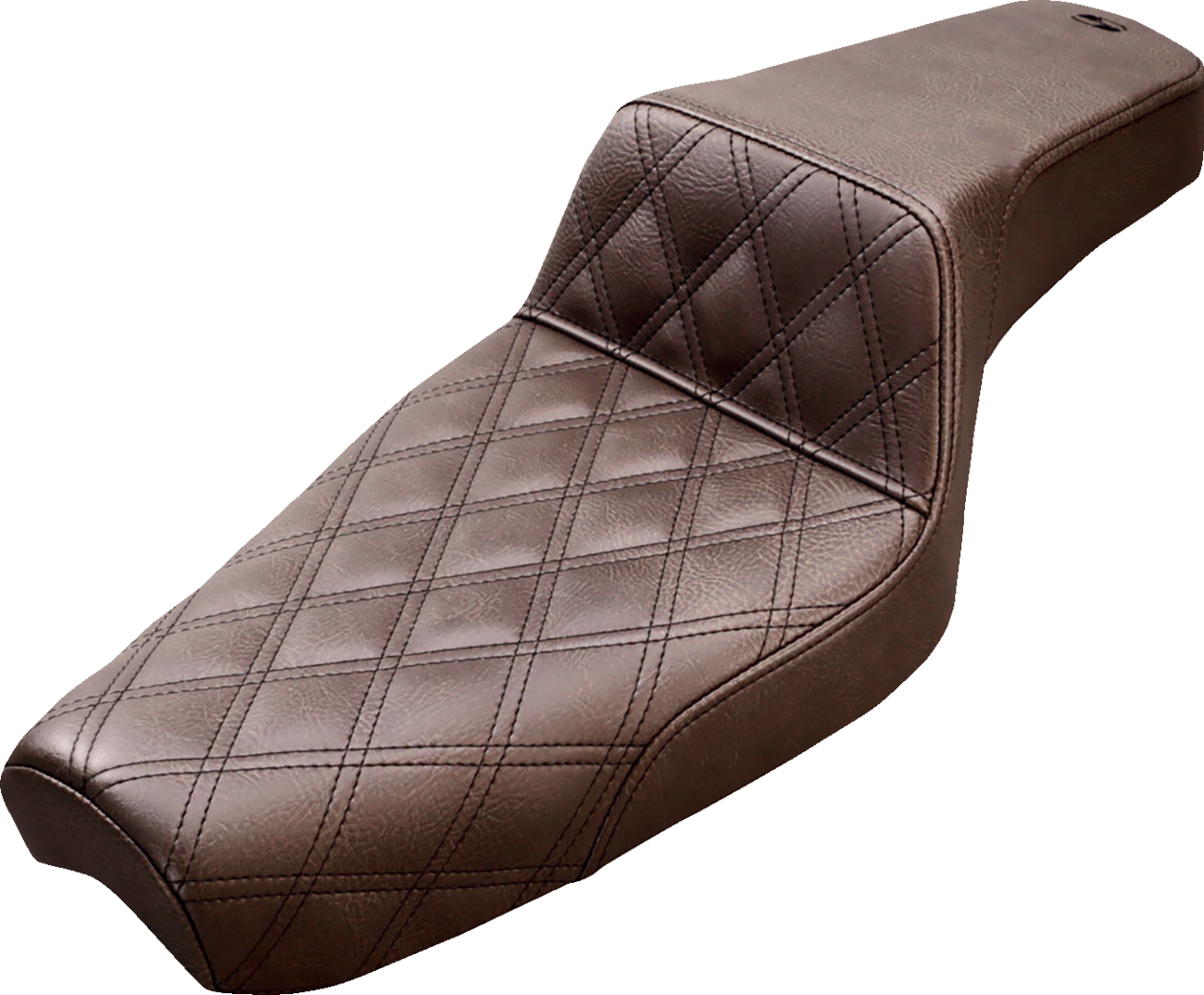 SADDLEMEN Step-Up Seat - Front Lattice Stitch - Brown - XL 879-03-172BR — image 1