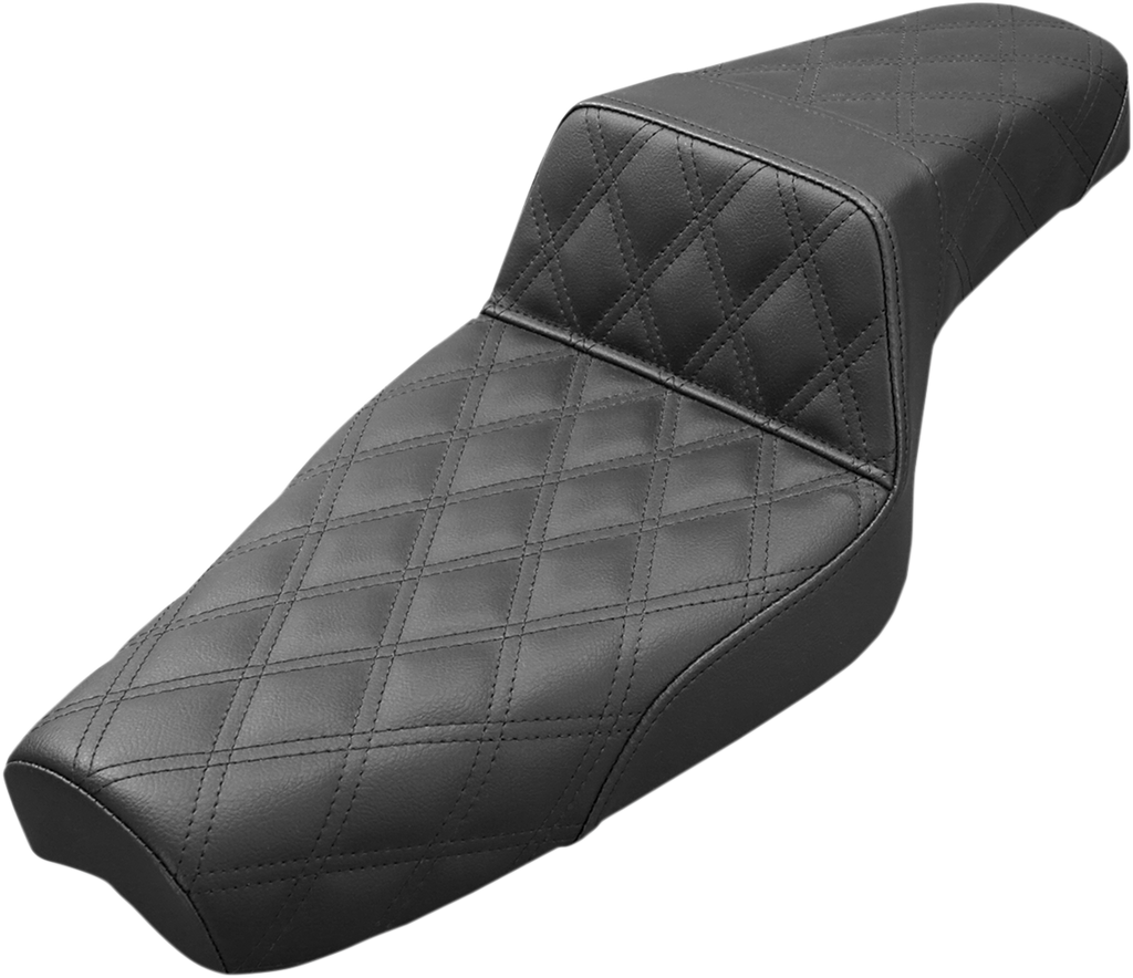 SADDLEMEN Step-Up Seat - Full Lattice Stitch - Black - XL 879-03-175 — image 1