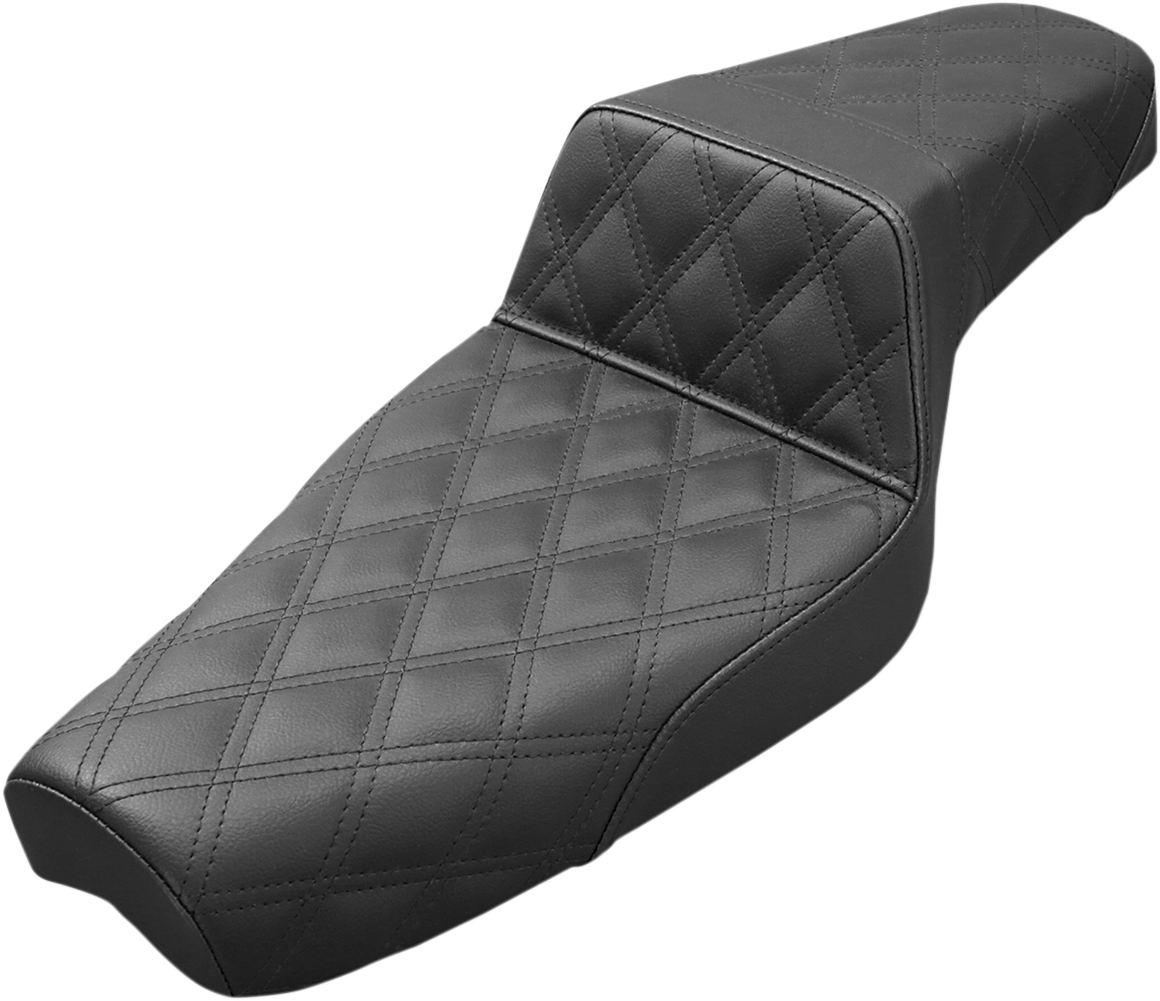 SADDLEMEN Step-Up Seat - Full Lattice Stitch - Black - XL 879-03-175 — image 1