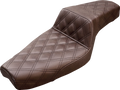 SADDLEMEN Step-Up Seat - Full Lattice Stitch - Brown - XL 879-03-175BR — image 1