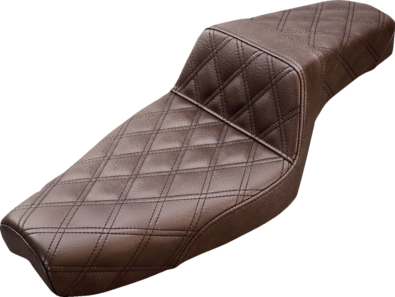 SADDLEMEN Step-Up Seat - Full Lattice Stitch - Brown - XL 879-03-175BR — image 1