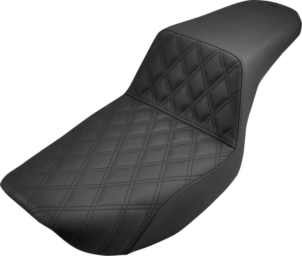 SADDLEMEN Step-Up Seat - Front Lattice Stitch - Black - FXR 882-09-172 — image 1