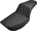 SADDLEMEN Step-Up Seat - Front Lattice Stitch - Black - FXR 882-09-172 — image 1