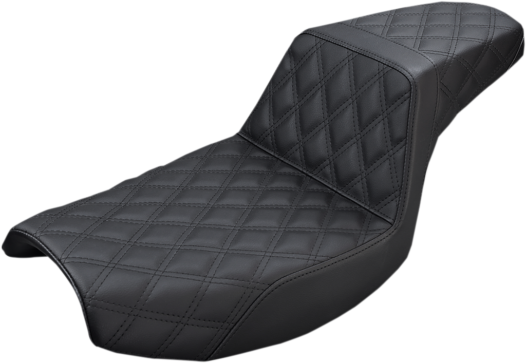 SADDLEMEN Step-Up Seat - Full Lattice Stitch - Black - FXR 882-09-175 — image 1