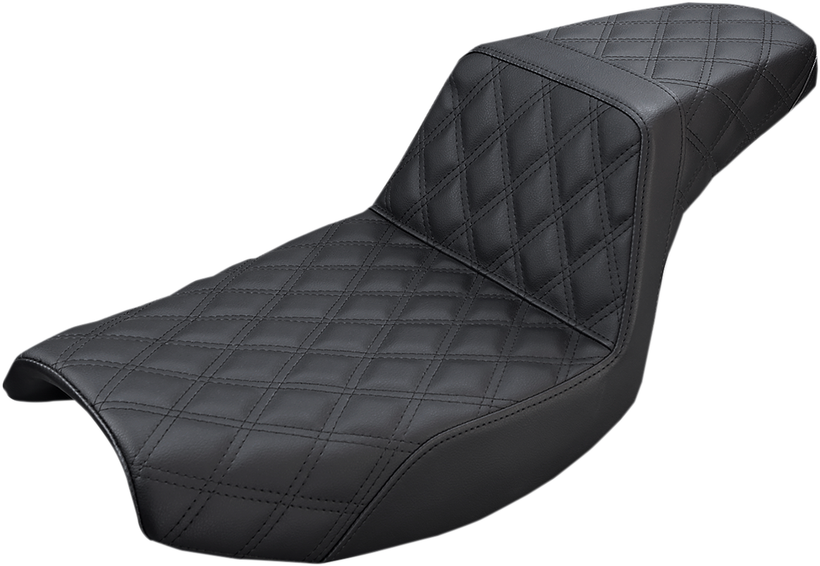 SADDLEMEN Step-Up Seat - Full Lattice Stitch - Black - FXR 882-09-175 — image 1
