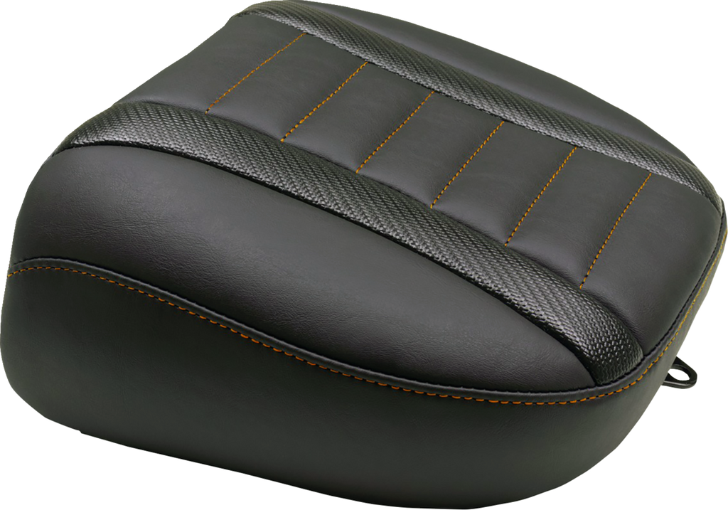 MUSTANG Deluxe Touring Passenger Seat - Mandarin Orange Stitch - FLT/FLH '23-'25 88402MO — image 1