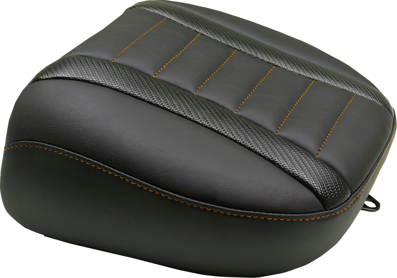 MUSTANG Deluxe Touring Passenger Seat - Mandarin Orange Stitch - FLT/FLH '23-'25 88402MO — image 1