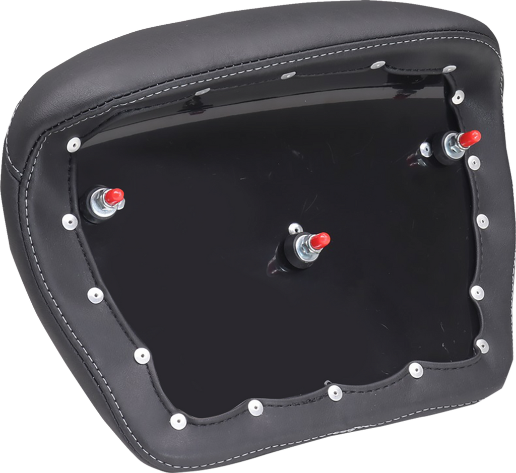 MUSTANG Deluxe Chopped Tour-Pak® Sissy Bar Pad - Black w/ Gunmetal Stitch - Touring 88405GM — image 2