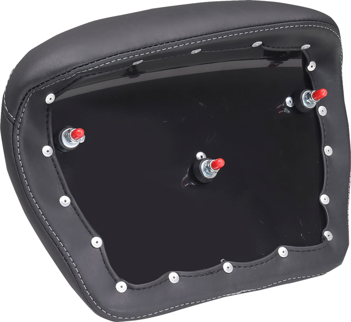 MUSTANG Deluxe Chopped Tour-Pak® Sissy Bar Pad - Black w/ Gunmetal Stitch - Touring 88405GM — image 2
