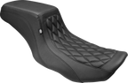 MUSTANG One Piece 2-Up Squareback Seat - Double Diamond - Smooth - FLH/FLT '23-'25 88416 — image 1
