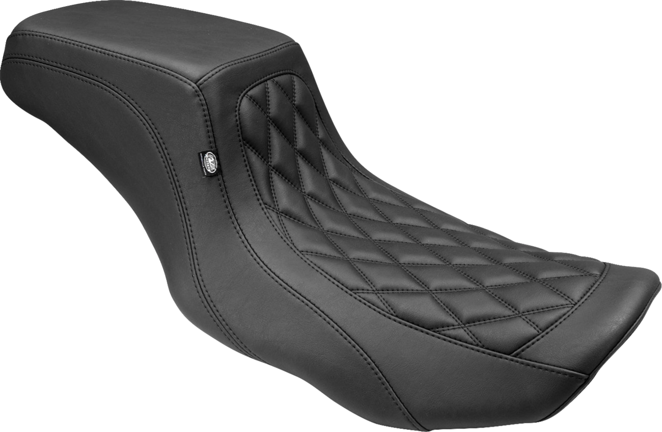 MUSTANG One Piece 2-Up Squareback Seat - Double Diamond - Smooth - FLH/FLT '23-'25 88416 — image 1