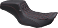 MUSTANG One Piece 2-Up Squareback Seat - Double Diamond - Black Cherry Stitch - FLH/FLT '23-'25 88416DC — image 1