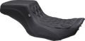MUSTANG One Piece 2-Up Squareback Seat - Double Diamond - Gunmetal Stitch - FLH/FLT '23-'25 88416GM — image 1