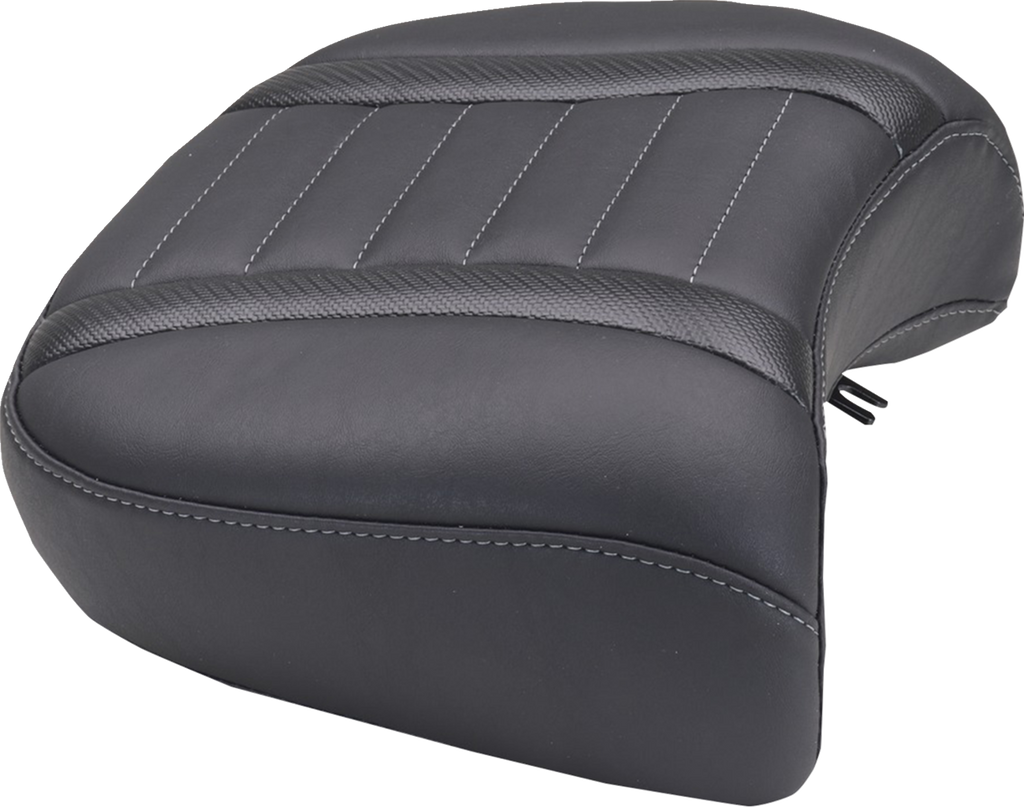 MUSTANG Deluxe Passenger Seat - Wide - Gunmetal Stitch - FLT/FLH '23-'25 88420GM — image 1