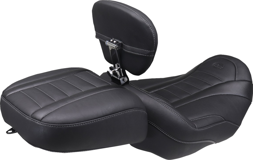 MUSTANG Deluxe Passenger Seat - Wide - Gunmetal Stitch - FLT/FLH '23-'25 88420GM — image 5
