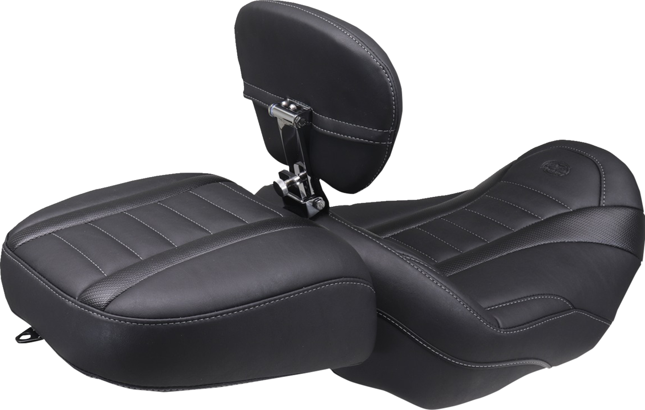 MUSTANG Deluxe Passenger Seat - Wide - Gunmetal Stitch - FLT/FLH '23-'25 88420GM — image 5