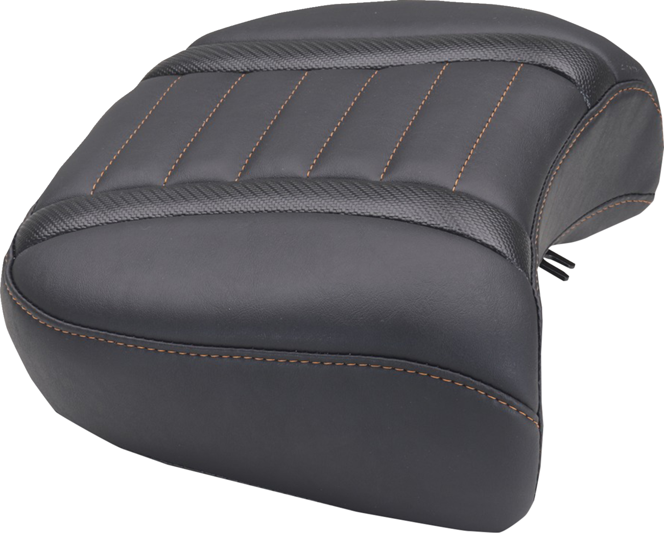 MUSTANG Deluxe Passenger Seat - Wide - Mandarin Orange Stitch - FLT/FLH '23-'25 88420MO — image 1