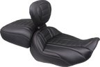 MUSTANG Deluxe Passenger Seat - Wide - Mandarin Orange Stitch - FLT/FLH '23-'25 88420MO — image 2